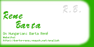 rene barta business card